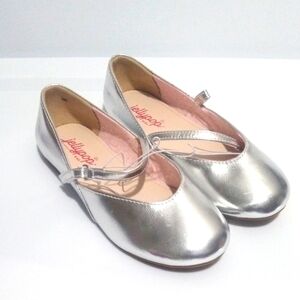 JELLYPOP GIRLS SILVER BALLET FLATS BALLERINA FLATS SIZE 2 NWT